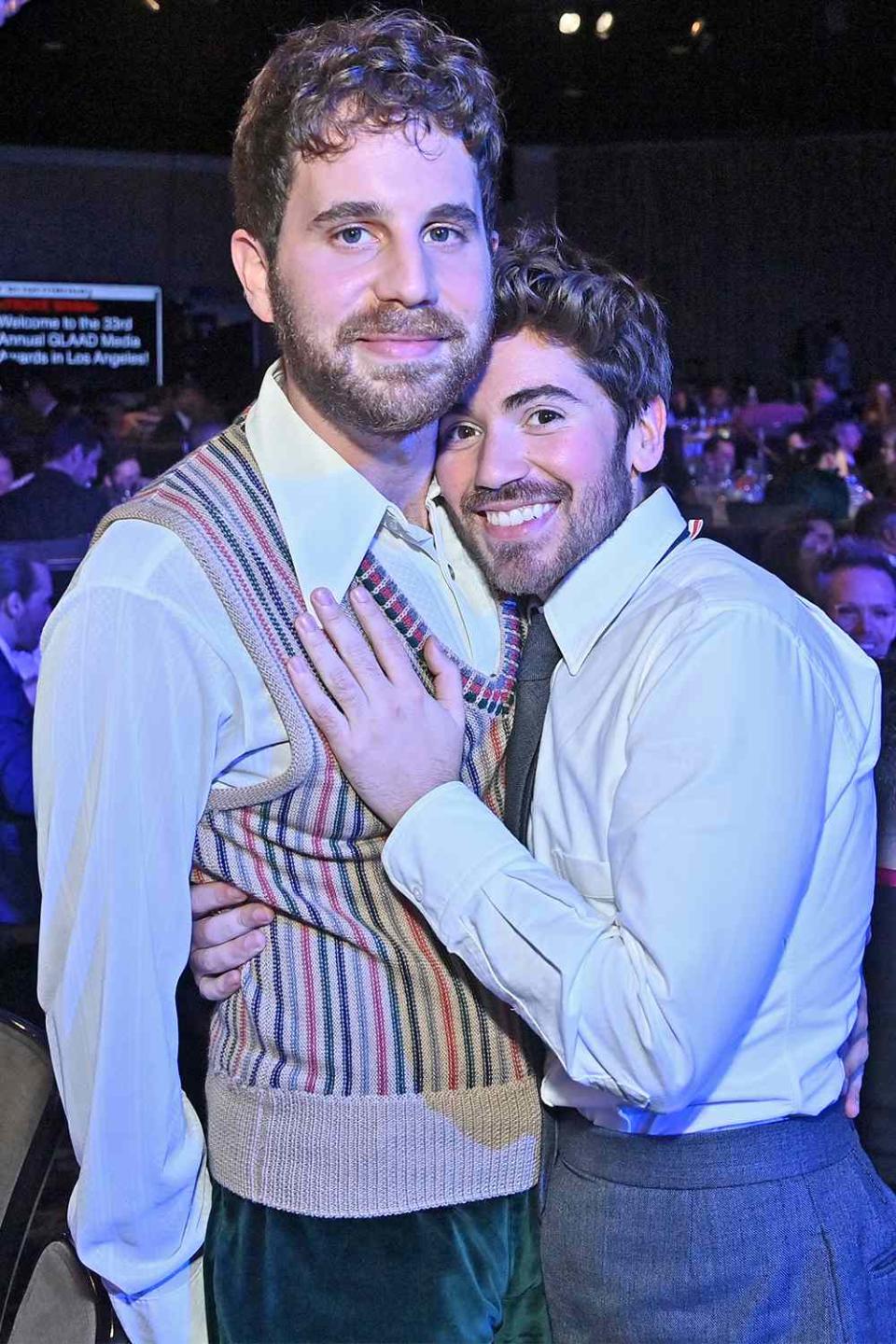 BEVERLY HILLS, CALIFORNIA - APRIL 02: (L-R) Ben Platt and Noah Galvin attend The 33rd Annual GLAAD Media Awards at The Beverly Hilton on April 02, 2022 in Beverly Hills, California. (Photo by Stefanie Keenan/Getty Images for GLAAD)