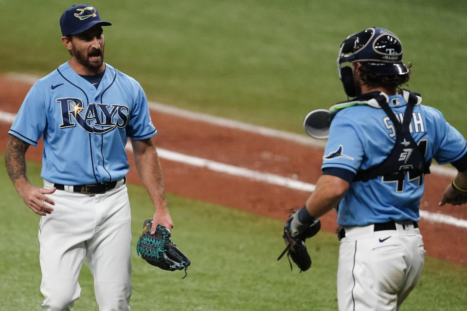 The Rays enter October as the No. 1 seed in the AL, but it's a tough road ahead. (Photo by Douglas P. DeFelice/Getty Images)