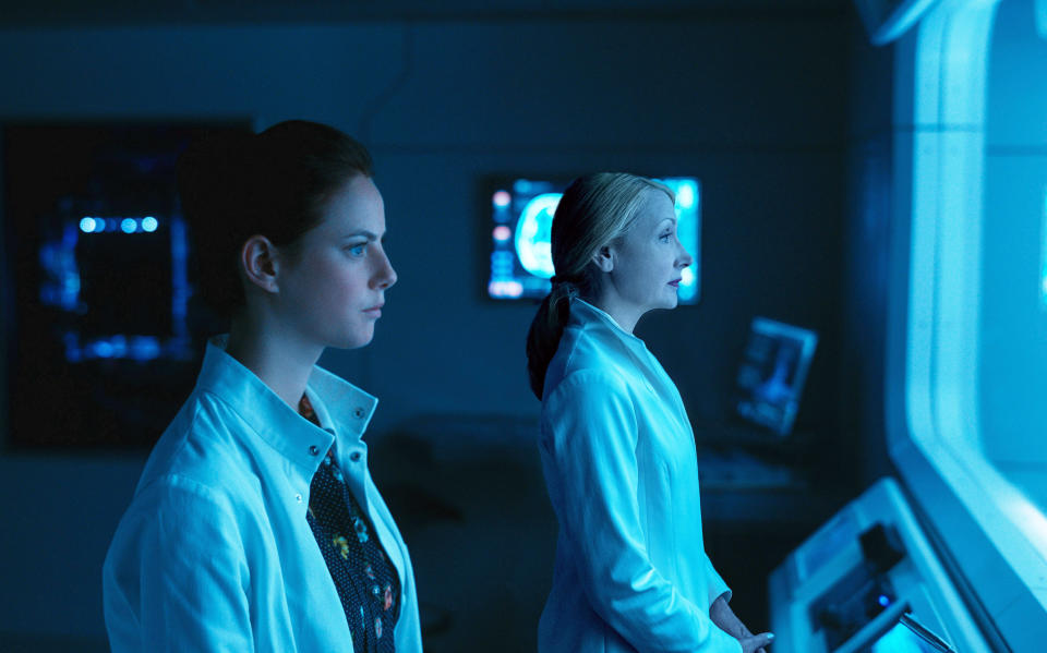 Kaya Scodelario as Teresa and Patricia Clarkson as Ava Paige in <em>Maze Runner: The Death Cure</em> (Photo: 20th Century Fox/Courtesy of Everett Collection)