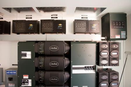 Electric power system is pictured at Jerry McMullin's bunker in Yellow Jacket, Colorado, U.S. in this May 2012 photo released on September 21, 2017. Courtesy Jennifer Koskinen/Handout via REUTERS