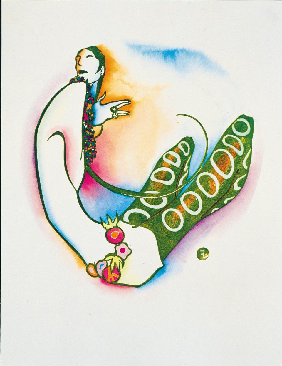 François Berthoud, Hippy, 1986Monotype, oil and ink on paper© François Berthoud - Credit: image courtesy of Bulgari