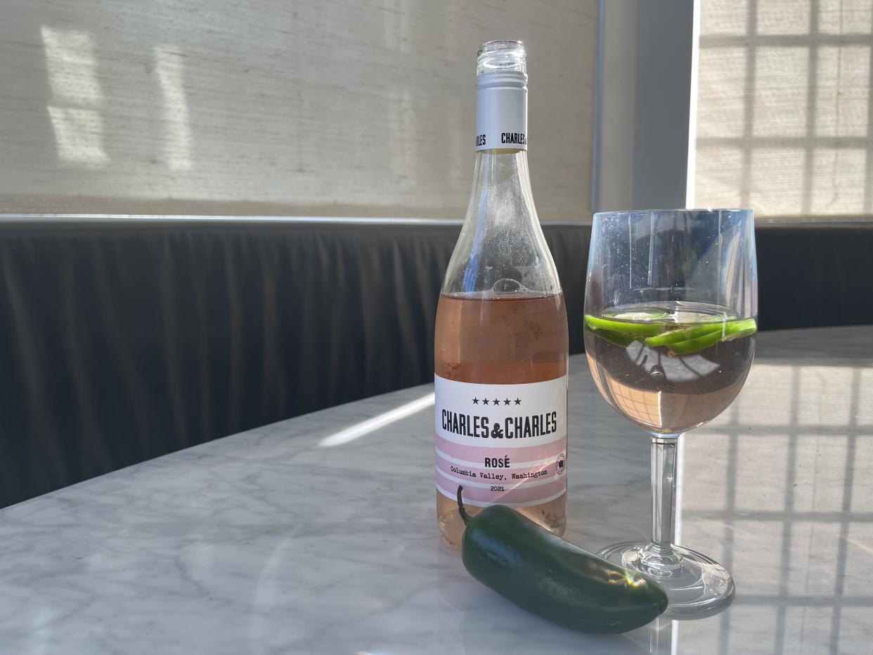 Move over jalapeño margaritas, there's a spicy new drink in town and it's made with rosé. (Photo: Josie Maida)