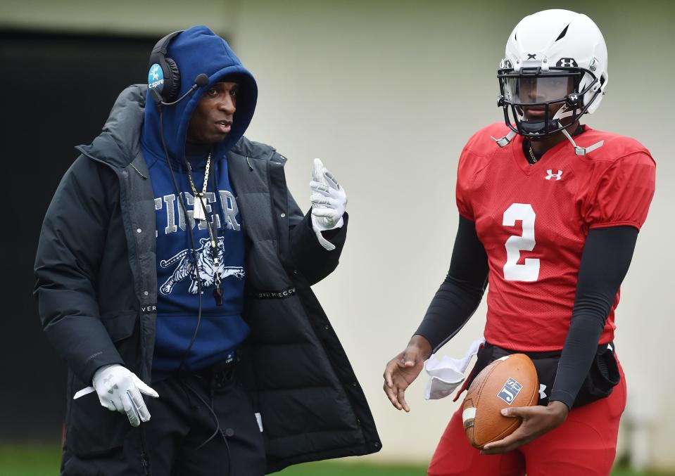 Deion Sanders was hired as Jackson State's head coach in 2020 and brought his highly-touted son, Shedeur Sanders, with him. Deion named Shedeur the starting quarterback ahead of the 2021 fall season.