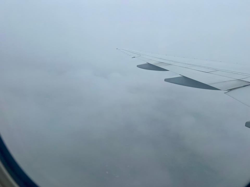 It was a cloudy day in New York on my flight date.