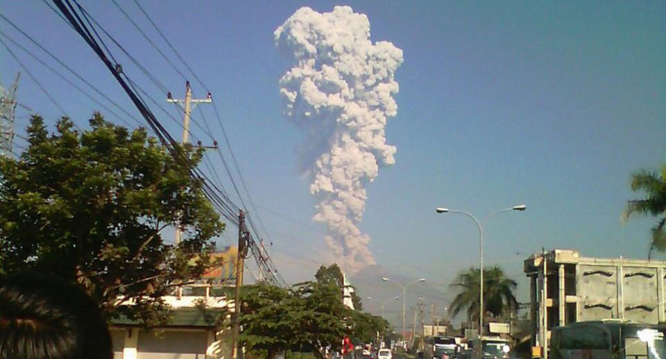 The eruption caused the airport in nearby Yogyakarta to close. Source: Twitter/ Aryadega