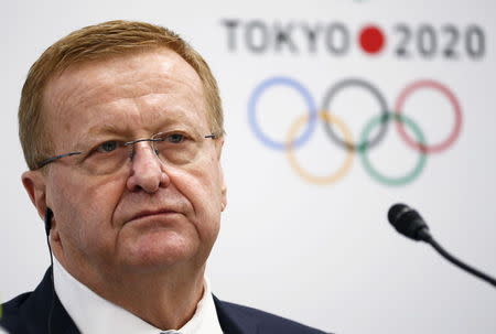 John Coates, International Olympic Committee (IOC) Vice President and Chairman of the Coordination Commission for the Games of the XXXII Olympiad - Tokyo 2020 attends a news conference in Tokyo July 1, 2015. REUTERS/Thomas Peter