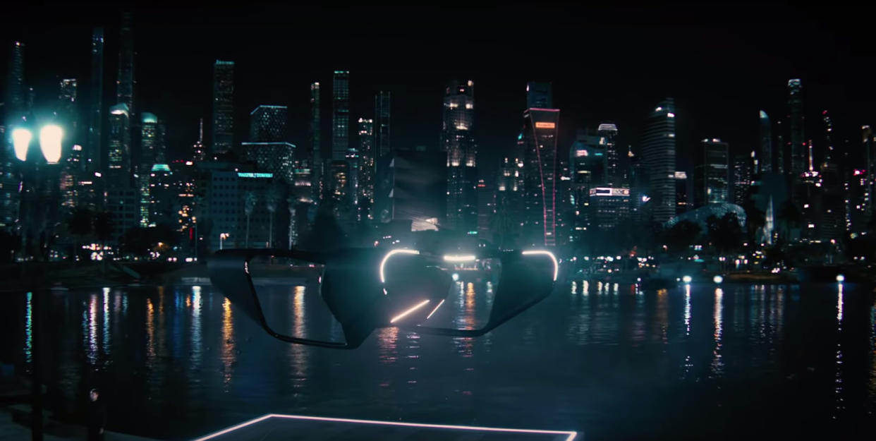 Part of the Singapore skyline seen in a trailer for HBO's Westworld.