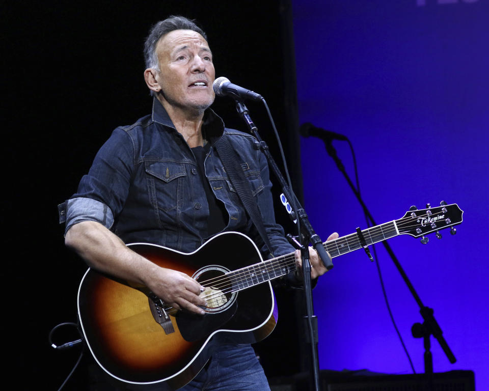 Bruce Springsteen performs at the 13th annual Stand Up For Heroes benefit concert in support of the Bob Woodruff Foundation at the Hulu Theater at Madison Square Garden on Monday, Nov. 4, 2019, in New York. (Photo by Greg Allen/Invision/AP)