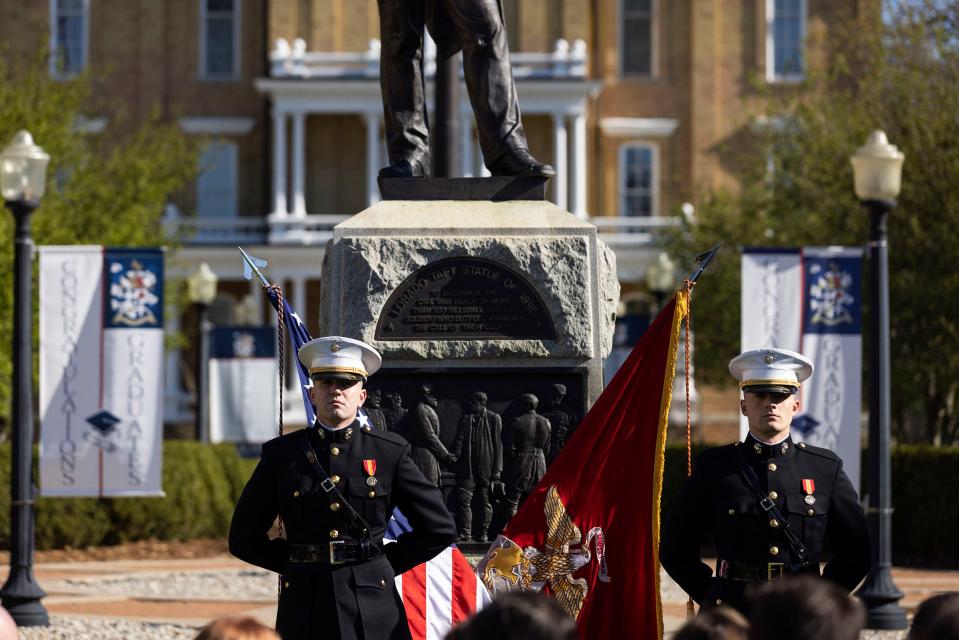 Second Lieutenants Grant Boyes and Spencer Woodford were commissioned at the ceremony May 7.