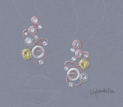 Sothebys Diamonds x Lily Gabriella Holi earrings