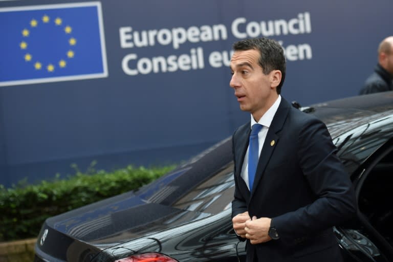 An election win for Norbert Hofer could prompt Austrian Chancellor Christian Kern, pictured, and the centre-right to pull the plug on their coalition and call elections