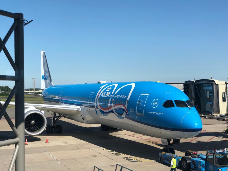 A KLM Boeing 787-10, the first airline's plane to be retrofitted with Premium Comfort