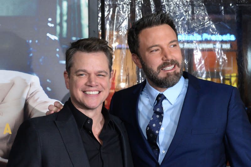 Ben Affleck (R) will direct Matt Damon in the kidnapping thriller "Animals," coming to Netflix. File Photo by Jim Ruymen/UPI