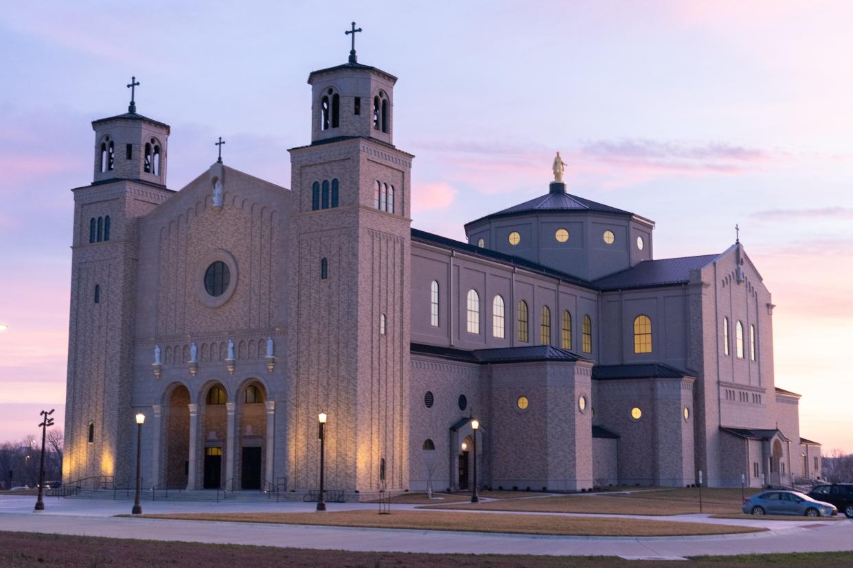 Morning sunlight creates a glow on the Immaculata Church on March 13. The 66,000-square-foot complex costs $42 million and was completed last year.