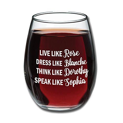 6) 'Golden Girls' Wine Glass