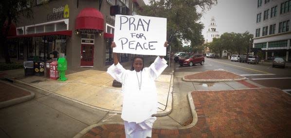 Peaceful protest in St. Petersburg Florida on November 25th, 2014