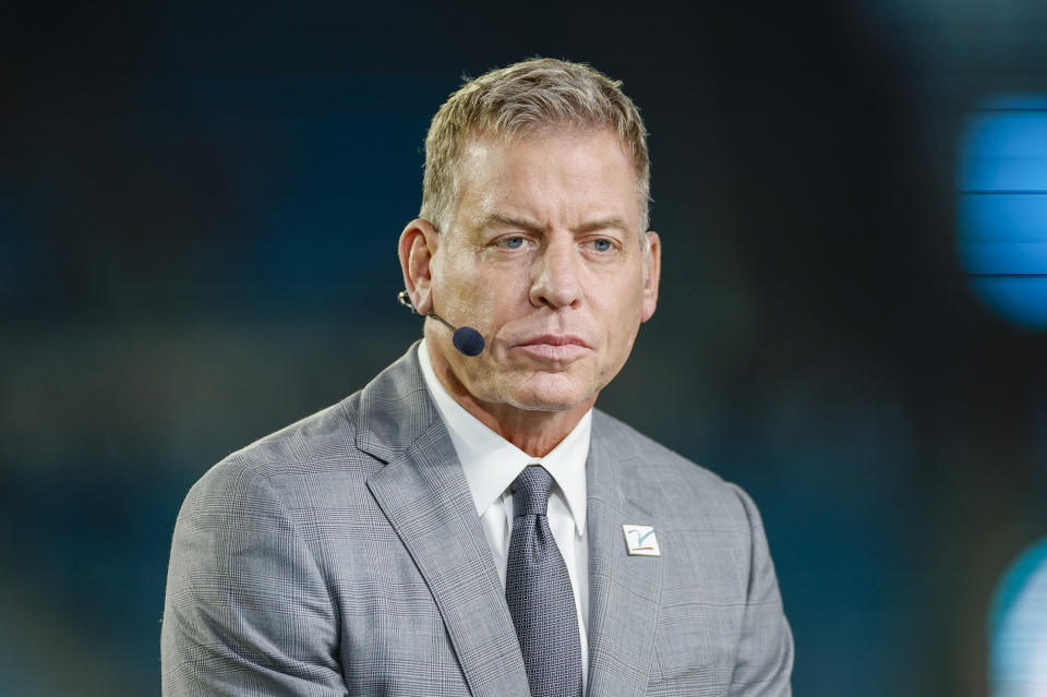 Troy Aikman is also frustrated with the state of NFL officiating. (David Rosenblum/Icon Sportswire via Getty Images)