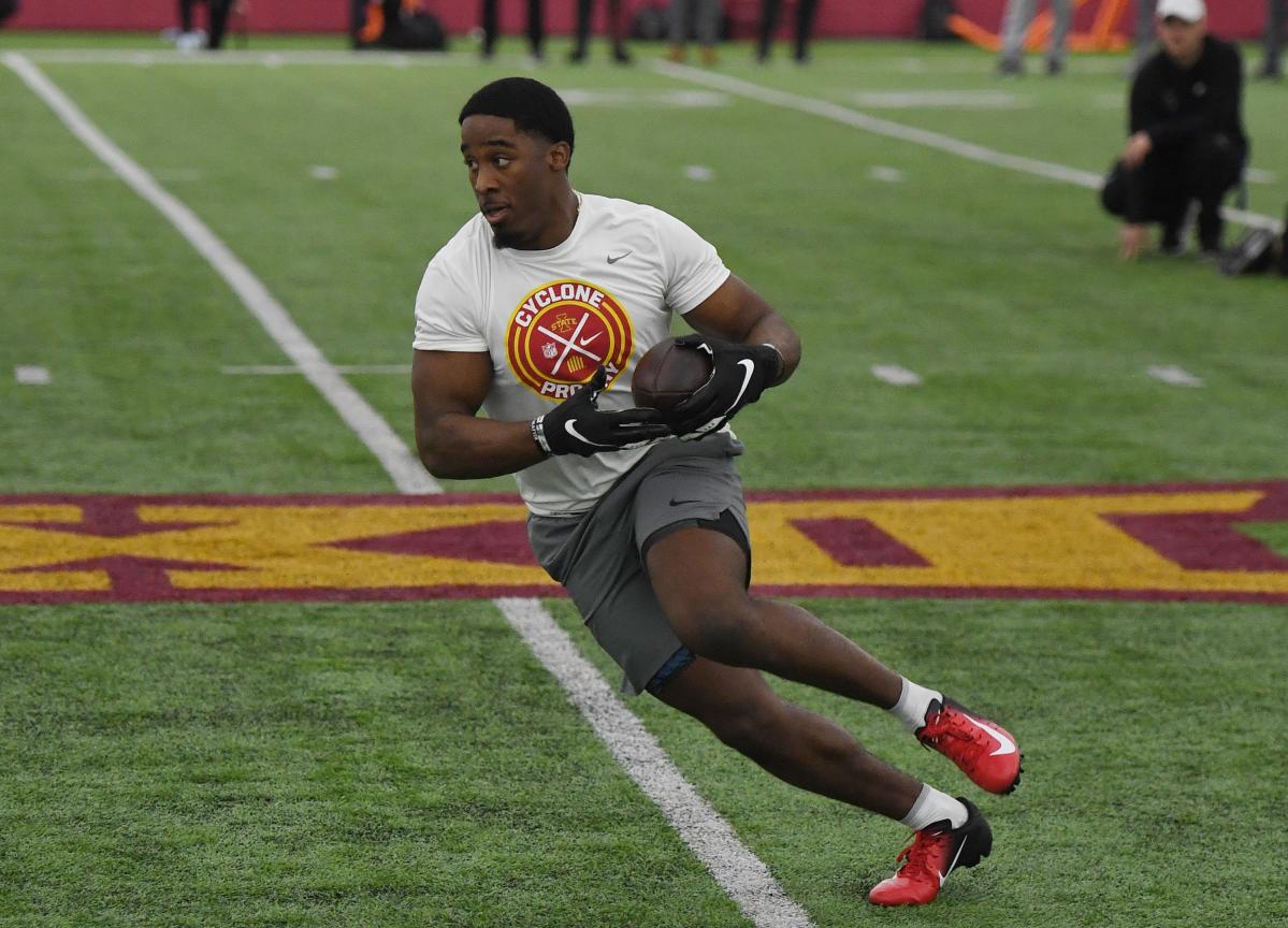 Iowa State's Breece Hall continues to practice patience as NFL Draft looms