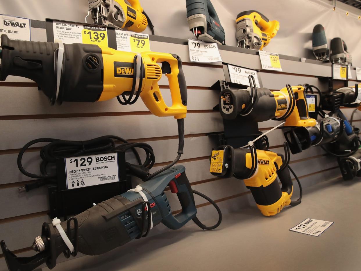 Tools are offered for sale at a Lowe's home improvement store on July 25, 2017 in Chicago, Illinois.