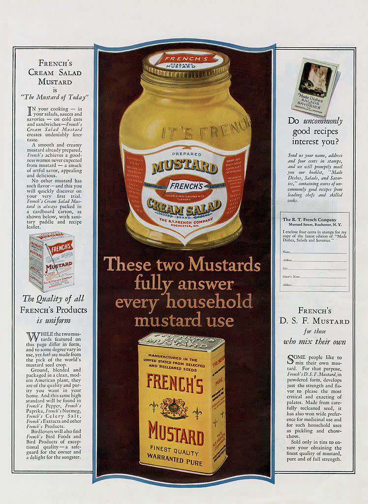 Advertisement for mustard French, 1925