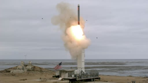 The US has tested a ground-launched cruise missile at San Nicolas Island, California, marking a new era in arms competition