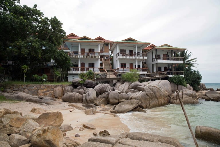 The hotel where two murdered British backpackers, David Miller and Hannah Witheridge, stayed on the southern island of Koh Tao