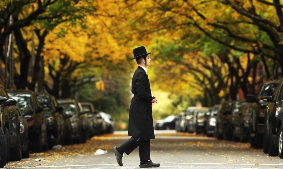 A member of an Orthodox Jewish community in Williamsburg, Brooklyn.