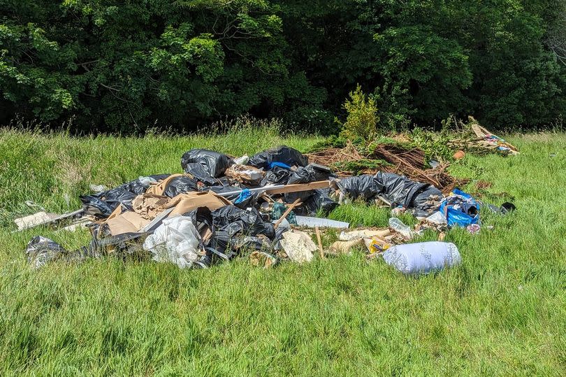 Locals were left appalled at the rubbish they discovered after Travellers left Trefusis Park on Saturday