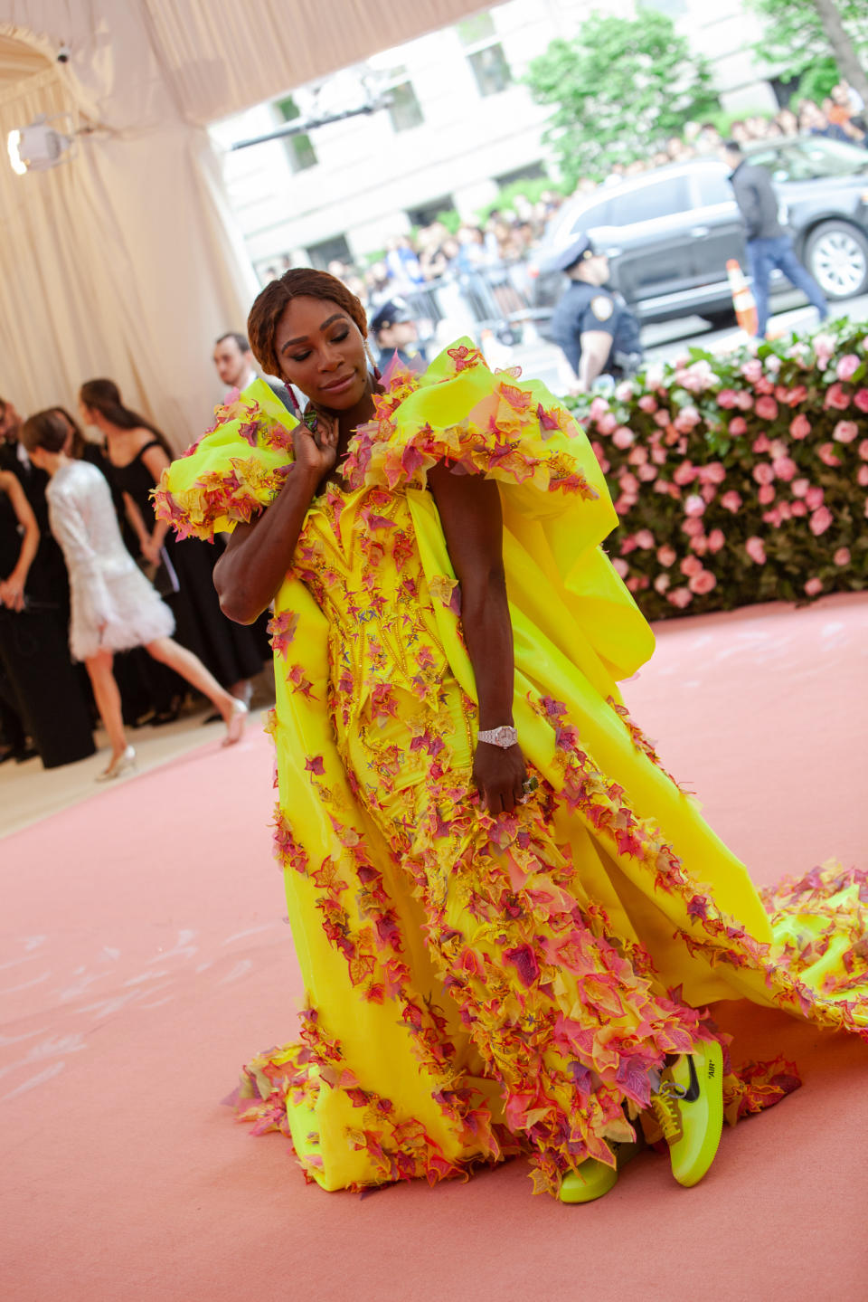Serena Williams in Versace at the the 2019 Met Gala. - Credit: Lexie Moreland/WWD