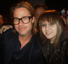 “Brad Pitt and me,” she writes. “Your performance in Moneyball was fantastic!”