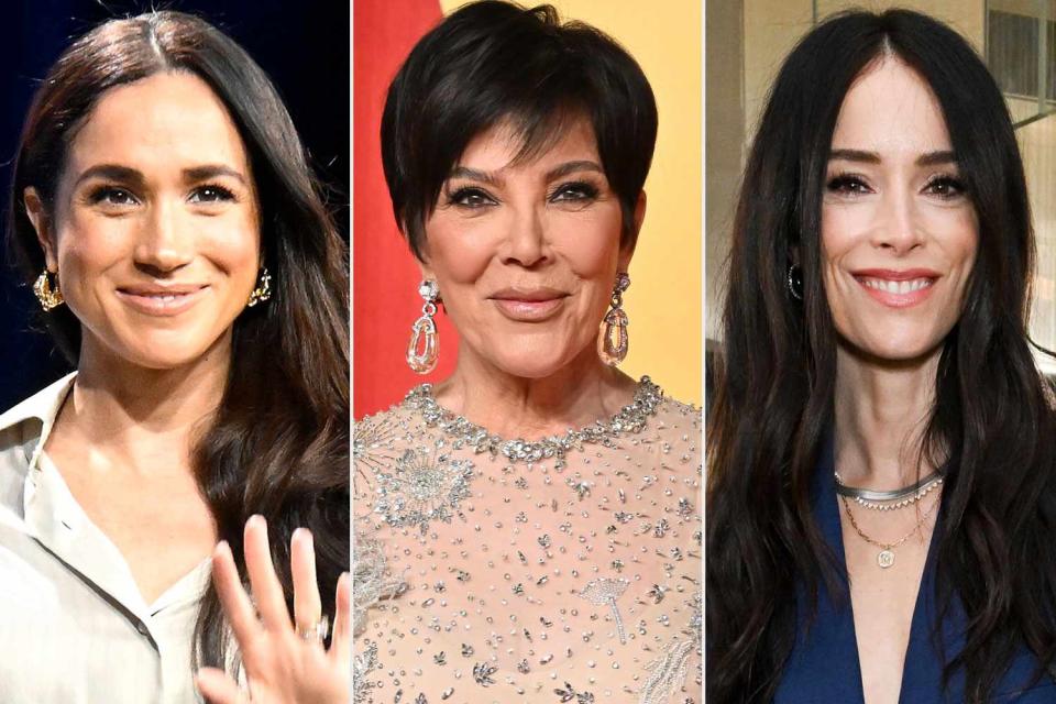 <p>Astrida Valigorsky/Getty, Axelle/Bauer-Griffin/FilmMagic, Gilbert Flores/WWD via Getty</p> Meghan Markle at the 2024 SXSW Conference in Austin, Texas on March 8, Kris Jenner at the 2024 Vanity Fair Oscar Party on March 10; Abigail Spencer at Michael Kors RTW Fall 2024 on February 13.
