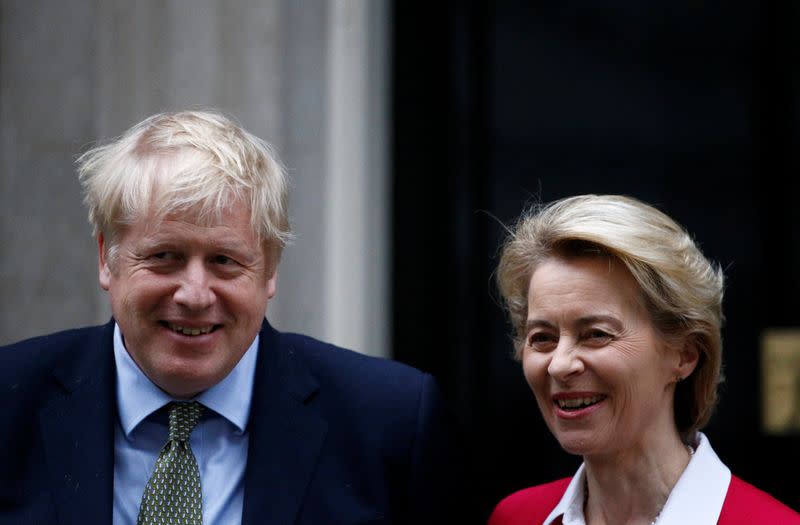 Britain's PM Johnson meets European Commission President von der Leyen in London