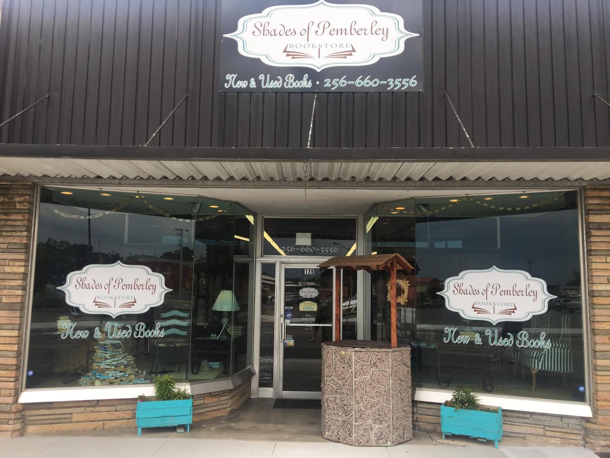 Shades of Pemberley Bookstore is a woman-owned business that opened in December 2017 in the historic downtown area of Albertville, Alabama.