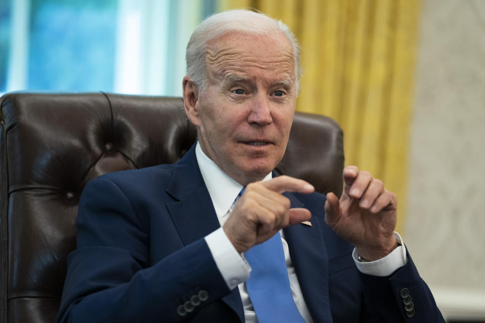 President Biden in the Oval Office.