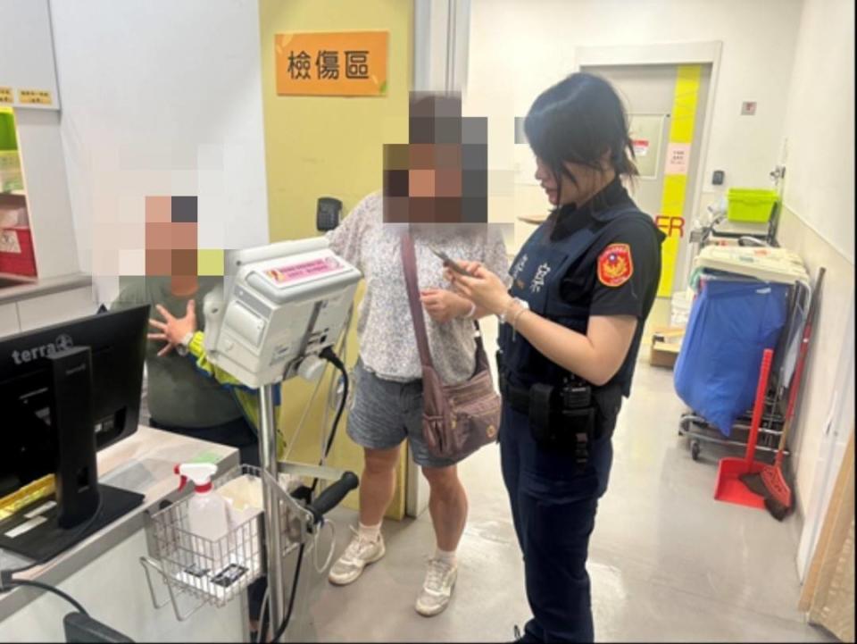 家屬對員警的即時救助表示萬分感激。(圖/記者 張泓笙翻攝)