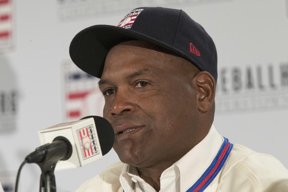 Newly elected baseball Hall of Fame inductee Tim Raines speaks to reporters during a news conference, Thursday, Jan. 19, 2017, in New York. (AP Photo/Mary Altaffer)