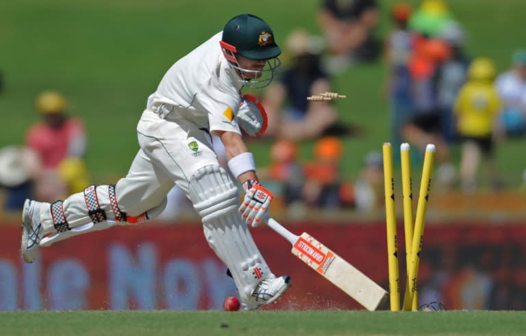 Australia's David Warner is run out, one of many wickets that sealed the side's fate against South Africa