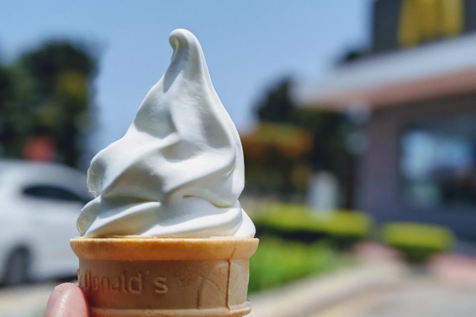 A McDonald's ice cream cone