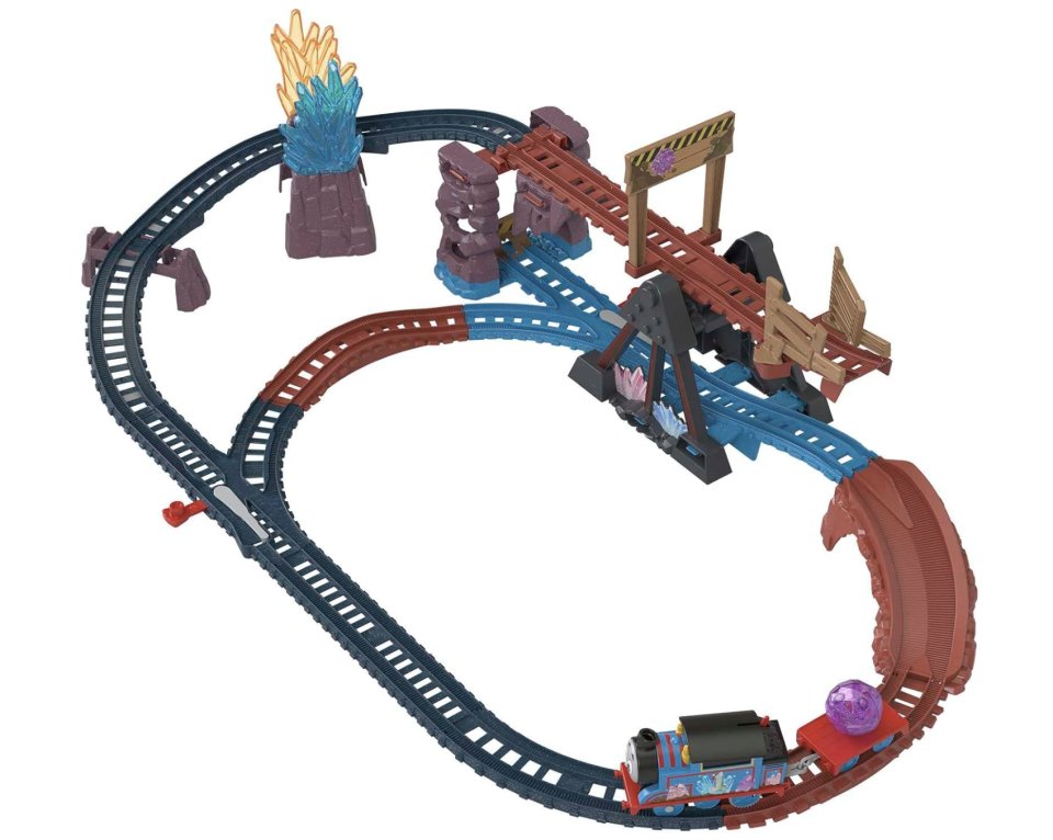 Fisher-Price Thomas and Friends Toy Train Set with Motorized Thomas Train and Tipping Bridge, 8 Feet of Track, Crystal Caves Adventure Set (Photo: Amazon)