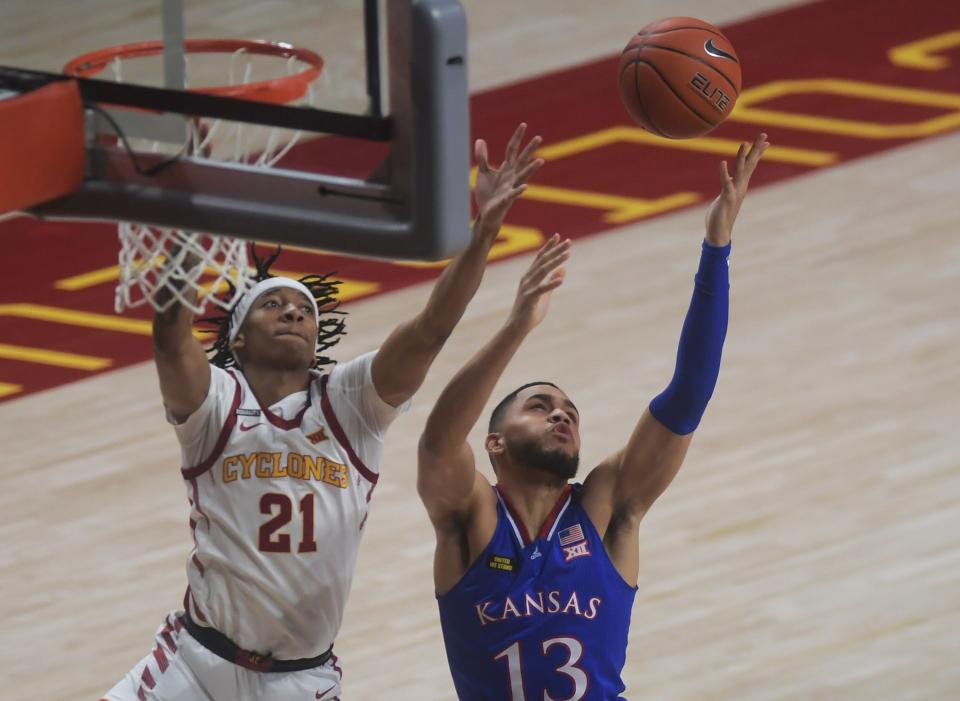 A year ago, Tristan Enaruna played for Kansas against Iowa State. Tuesday, he's a Cyclones facing the Jayhawks.