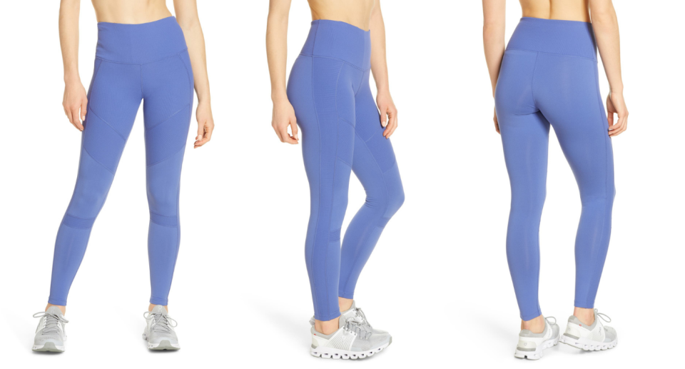 These Zella Moto Leggings are 40% off, and have received the Nordstrom shopper seal of approval. Images via Nordstrom. 