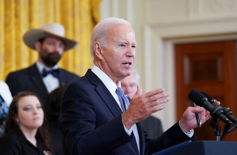 U.S. President Biden hosts White House event to celebrate the anniversary of the 2022 Inflation Reduction Act legislation in Washington