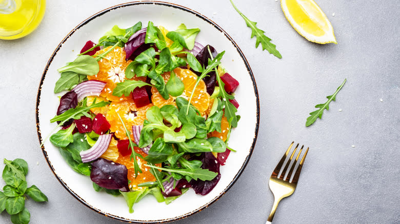 Beet and orange salad