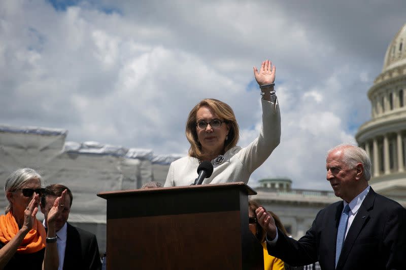 FILE PHOTO: News conference to schedule a Senate vote on the Background Checks Expansion Act