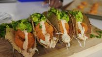 <p>They're bangin'!</p><p>Get the <a href="https://www.delish.com/uk/cooking/recipes/a30180710/gluten-free-bang-bang-shrimp-tacos-recipe/" rel="nofollow noopener" target="_blank" data-ylk="slk:Bang Bang Prawn Tacos;elm:context_link;itc:0;sec:content-canvas" class="link ">Bang Bang Prawn Tacos</a> recipe. </p>