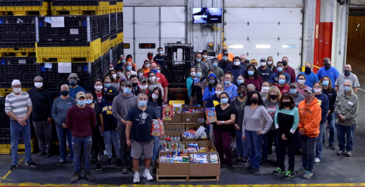 A Fremont factory donated 667 pounds to a local food pantry.