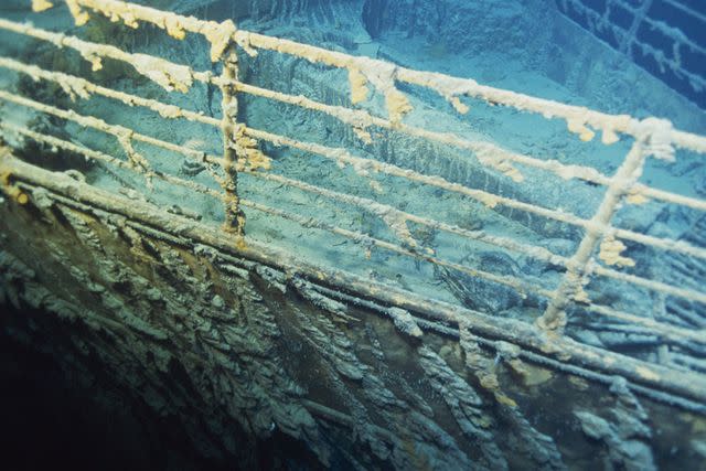 <p>Xavier DESMIER/Gamma-Rapho/Getty</p> Titanic wreckage