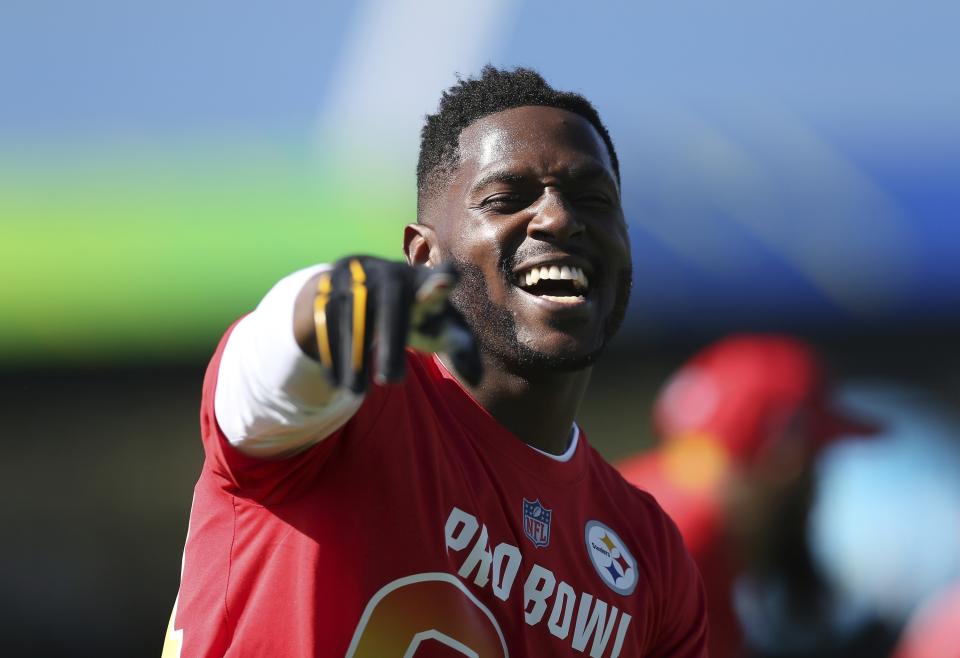 Antonio Brown will be on the cover of Madden 19. (AP Photo/Doug Benc)