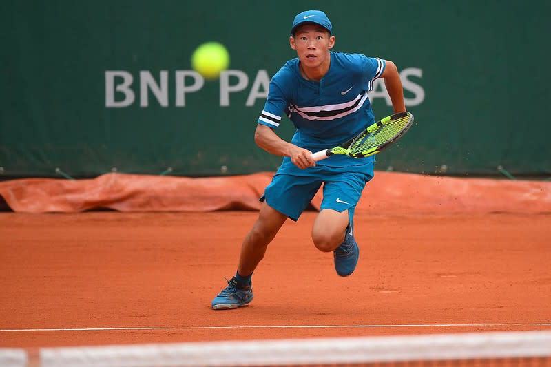 曾俊欣3盤不敵Pouille。（資料照。取自曾俊欣粉絲專頁）