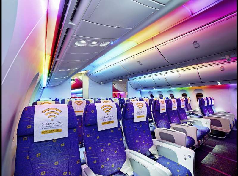 舒適的雙走道廣體787夢幻客機，創新的機上服務，是許多旅客出國的首選。（圖／酷航提供）
